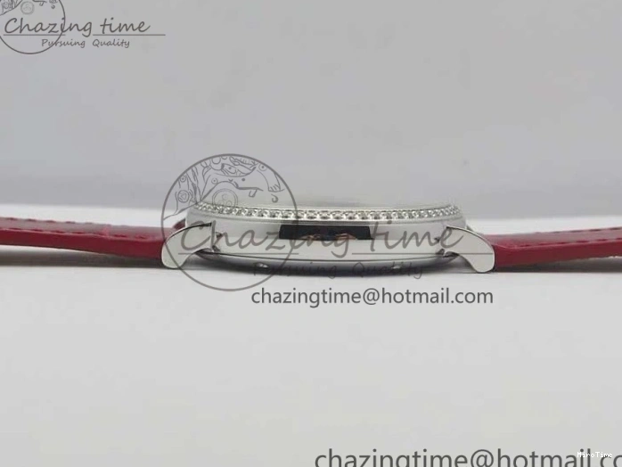 MIROTIME 0215 Portofino Automatic 37 SS M+F 1:1 Best Edition Silver Dial RG Markers on Red Crocodile Strap A Reliable 7154